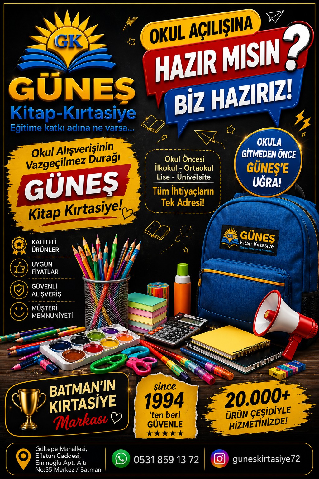 Okula tam donanımla başla kampanya afişi