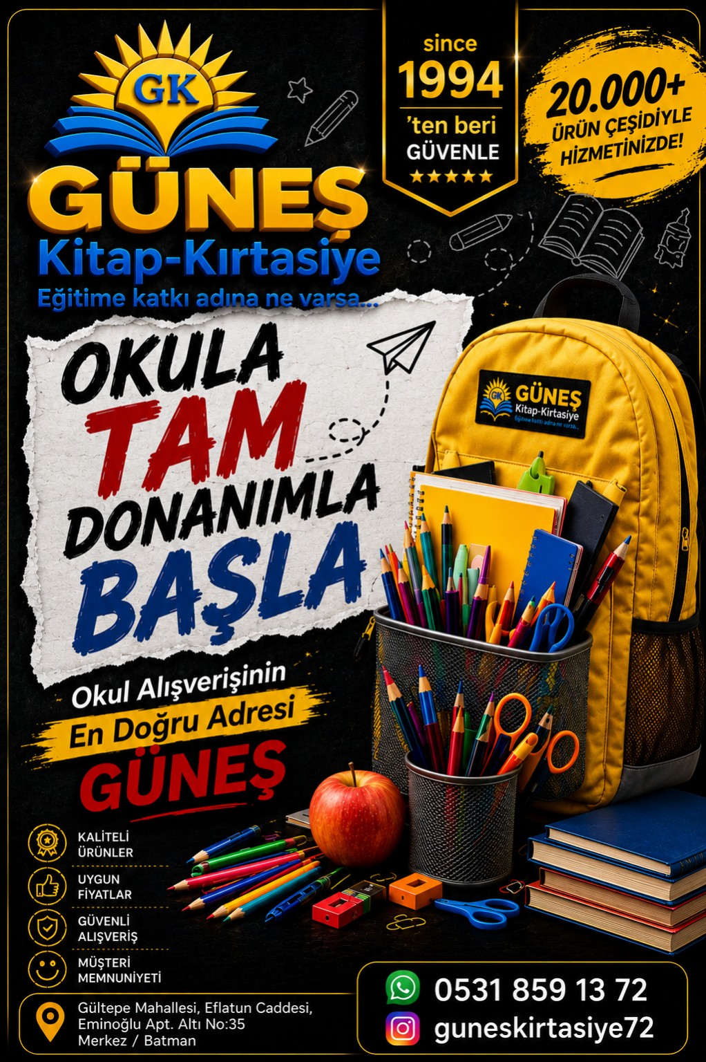 Okula hazırlık kampanya afişi