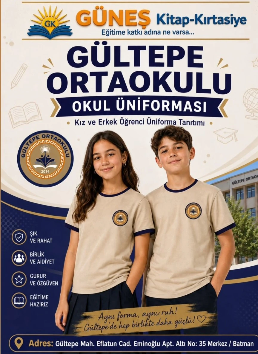 Gültepe Ortaokulu okul üniforması tanıtım görseli